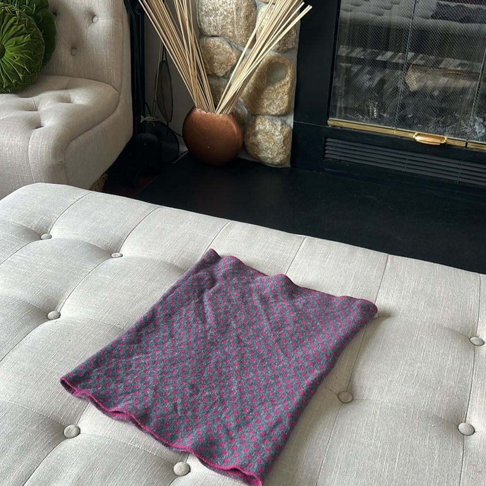 Sea Salt Clothing Pink Grey Polka-dotted Knit Tube Tob Size Small
